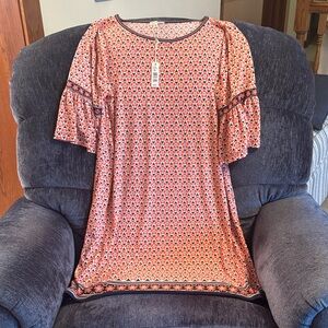 Max Studio Adorable XL 3/4 Sleeve Midi Dress